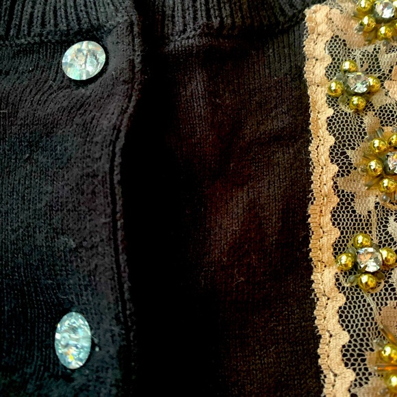 Embellished sweater with rhinestones by Plenty - Picture 3 of 4